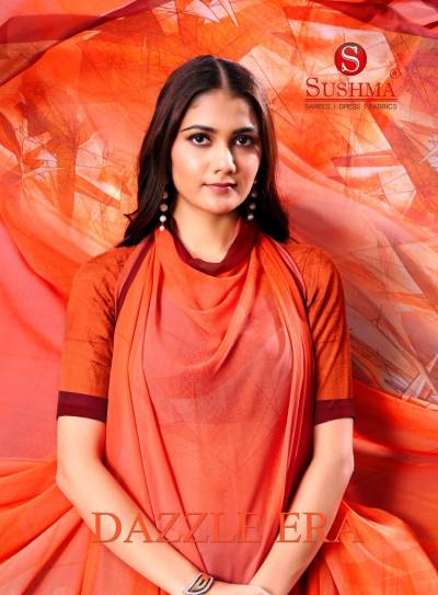 SUSHMA DAZZLE ERA 26001A TO 26008 DESIGNER PRINTED SAREE WHOLESALER IN INDIA